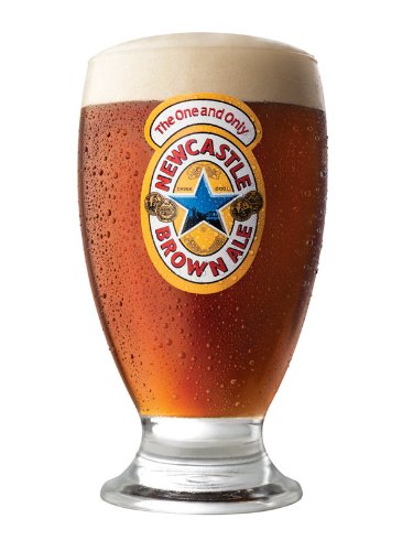 Newcastle Brown Ale Schooner Beer Glass - Set of 4