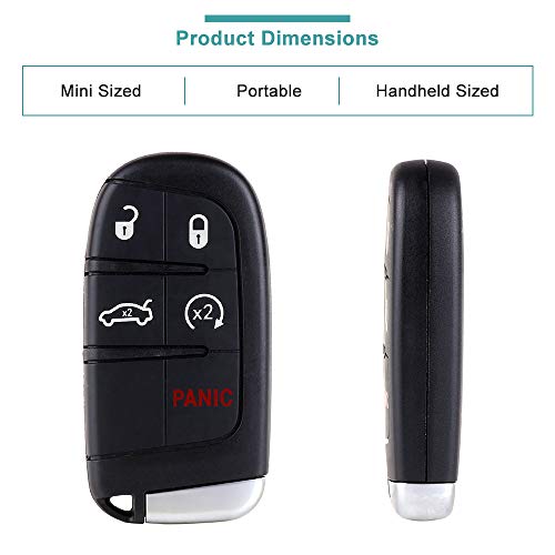 Selead Flip Key Fob 5 Buttons Keyless Entry Remote Fit For 2011-2016 For Chrysler 300 For Dodge For Charger For Jeep For Grand For Cherokee Antitheft Keyless Entry Systems M3N32337100 1Pc Us Stock #TOP4
