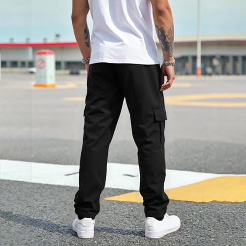 Men's Cargo Pants Casual Tactical Pants, Classic Relaxed Work Pants with Multiple Pockets Outdoor Casual Trousers4