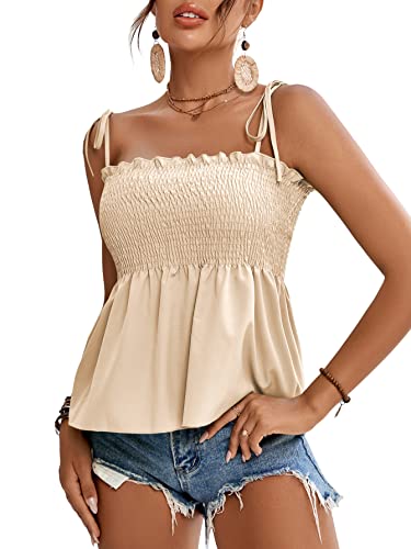 Image of LYANER Women's Tie Shoulder Cute Cami Blouse