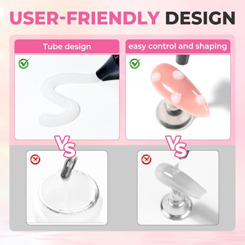 Image of UNA GELLA Milky White 3D Gel Nail Art 15g, No Wipe Sculpting Gel Polish for Nails Tips, Chrome Nails Powder, Molding, Nail Charms and Gems Decoration, Lamp Curing Required DIY Art Salon at Home