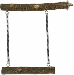 Poleiro reto com balanço para calopsitas,agapornis, periquitos