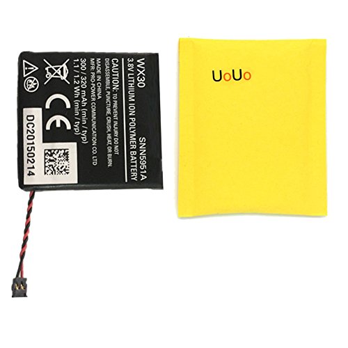 UoUo New Replacement 300mAh 3.8V WX30 Battery for Moto 360 1st-Gen Smart Watch UoUo New Replacement 300mAh 3.8V WX30 Battery for Moto 360 1st-Gen Smart Watch