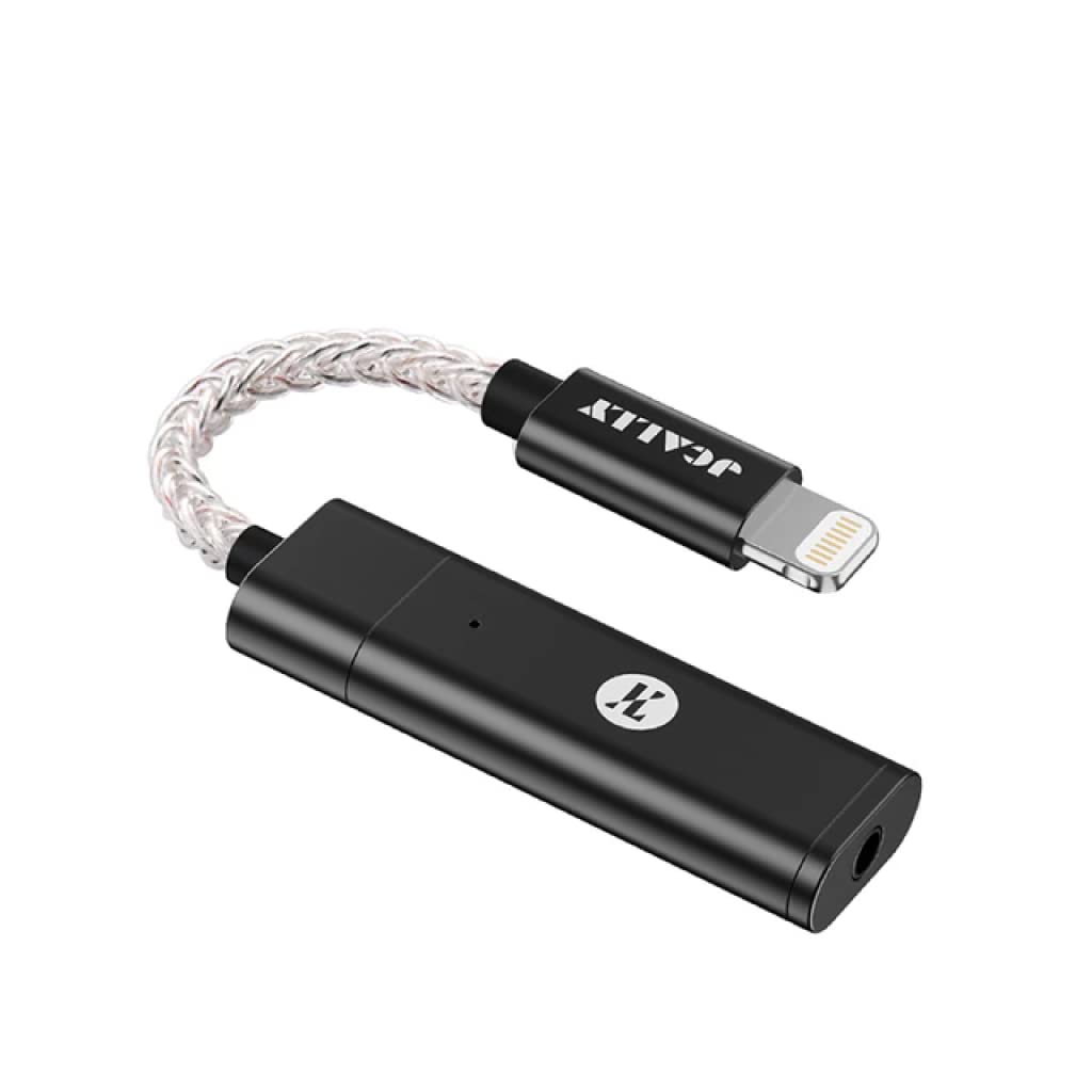 JM60L Portable DAC Dongle Lightning to 3.5mm Audio Jack Connector| Hi-res Sound DAC Converter Adaptor for iPhone