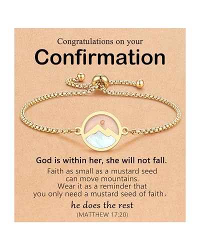 Image of Mustard Seed Bracelet Baptism Confirmation Gifts for Teen Girl Women