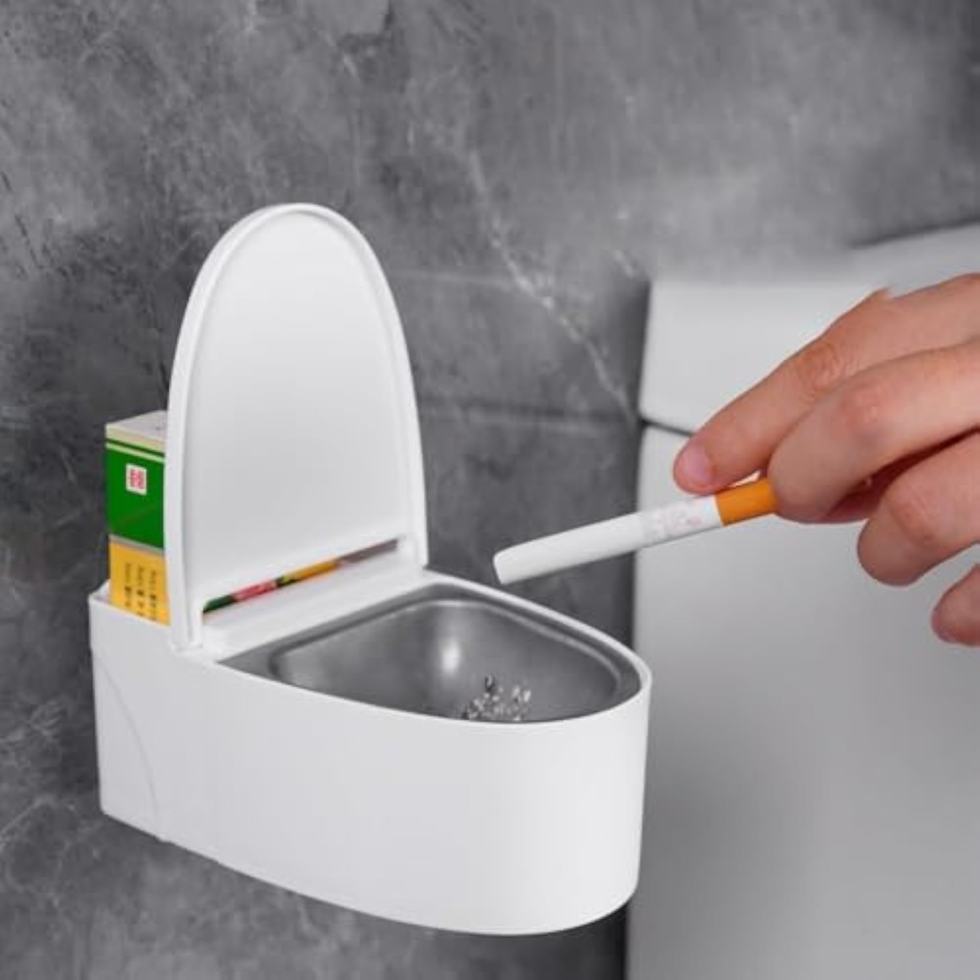 Wall Mounted Ashtray for Indoor & Outdoor Use
