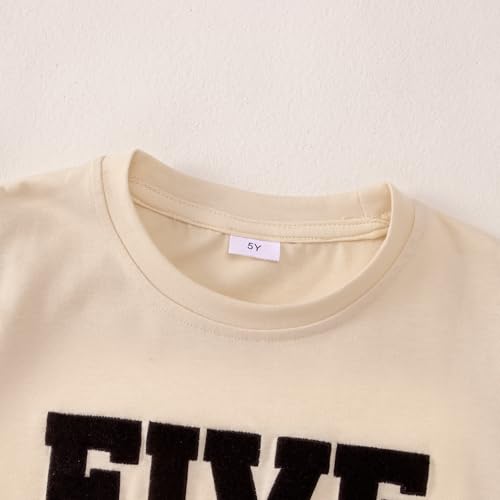 Boys Birthday Shirt Toddler Embroidery Tshirt Baby Boy Birthday Outfit Kids Bday Party Chenille Patch Tee Top 1-10Y4