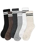 Tialfas 6 Pairs Ladies Socks Women Leisure, Liners Colorful Walking Trainer Sports Sock Womens 4-7 Moisture Wicking Ankle Striped Breathable Cotton Multipack for Gym Girls