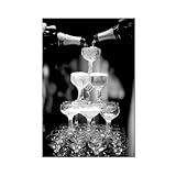 MGHDGD Lienzo decorativo con diseño de copa de champán para decoración de bar, decoración de pared, pinturas para sala de estar, dormitorio, 20 x 30 cm