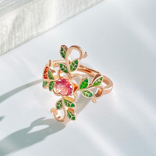 Flower Cross Open Statement Ring for Women Cubic Zirconia Branch Enamel Leaves Criss Faith Adjustable Stacking Finger Rings Wedding Eternity Promise Bands Chic Jewelry Gifts3