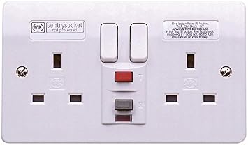 2G 13A RCD Socket 30MA Passive, SWITCHES, Socket OUTLETS Switch RANGES Electrical - K6233WHI