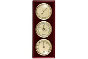 Ambient Weather YG315 Cherry Finish Dial Classic Weather Station for Indoor or...