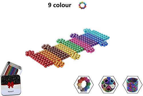 222pcs Aimant de bureau d'enseignement, développement intellectuel et décompression adulte Sculpture créative de bricolage (5 mm)