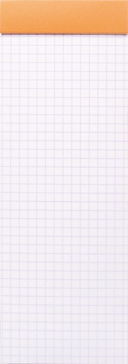 Rodia Rhodia cf8200 Notizblock Nr. 8 (7,4 x 21 cm), 80 Blatt, kariert, wasserabweisender Einband, perforiert, PEFC-zertifiziert, orange