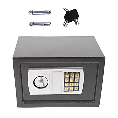 Caja de seguridad de acero con cerradura de teclado digital para el hogar y el hotel, caja fuerte para armario montado en la pared