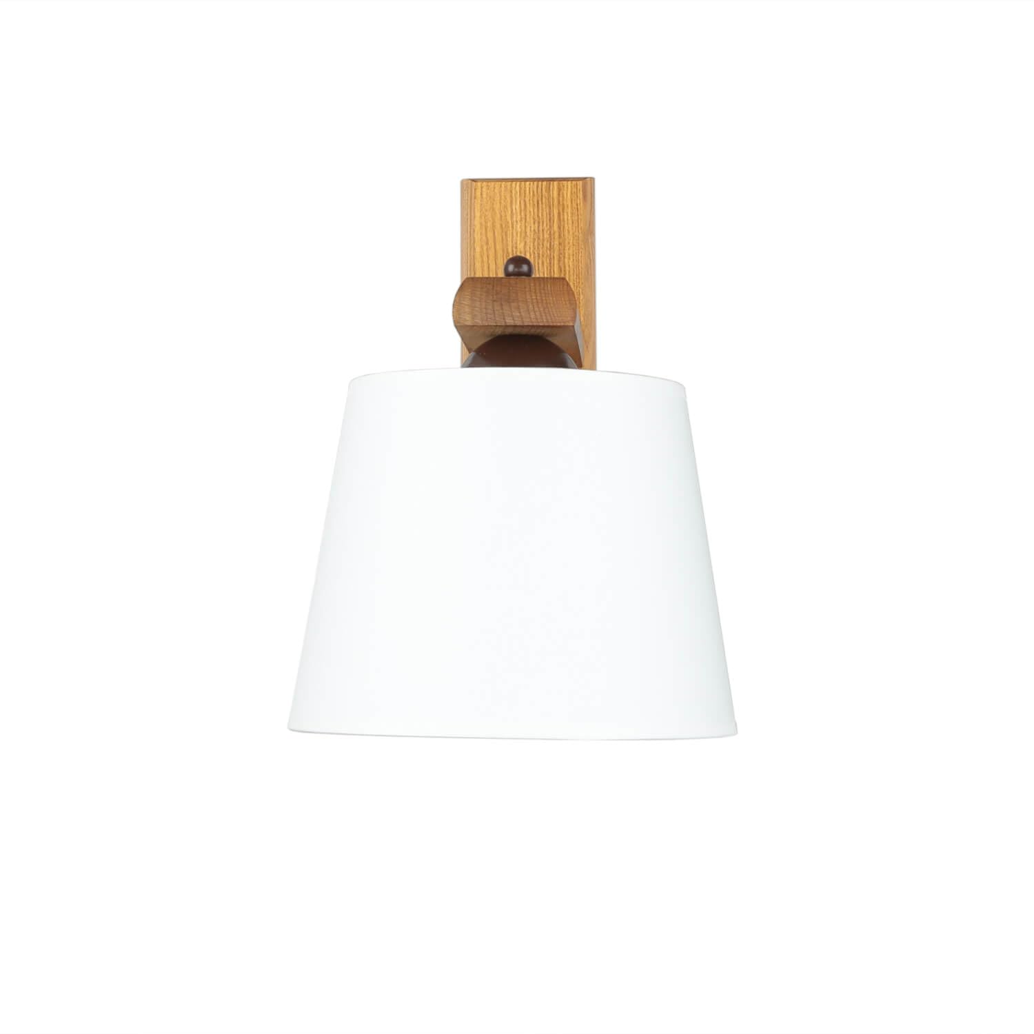 Licht-Erlebnisse Wandlampe Innen Stoff Eiche Rustikal Ecru Flur Wohnzimmer T:20 cm E27 max. 60W Modern gemütliche Wandleuchte Schlafzimmer AIDA