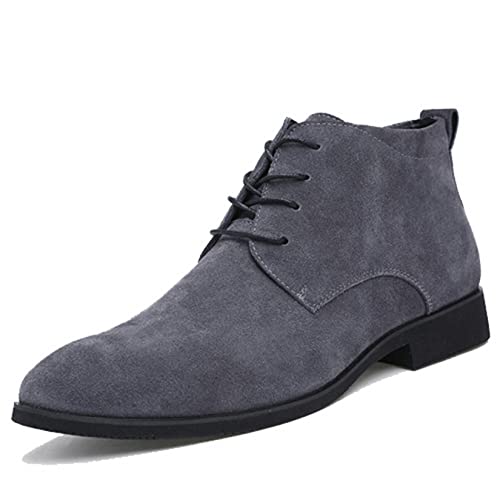 Herren Winterstiefel Bequeme Rutschfeste Spitzschuh Schnürschuhe Wildleder Warme Schuhe Herren Business Casual Arbeitsstiefeletten Cover