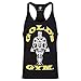 Gold's Gym 2016 Muscle Joe Premium Stringer Vest Mens Fitness Training Gym Y-Back Tank Top Black Medium