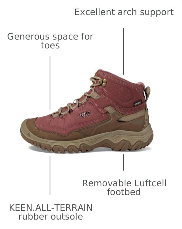 Image of KEEN Women's Targhee 4 Mid Height Durable Comfortable Waterproof Hiking Boots