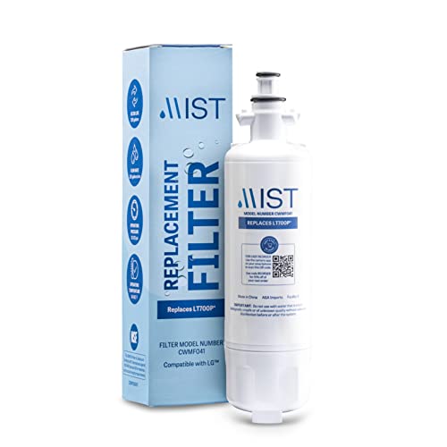 Mist LT700P Water Filter Replacement for LG ADQ36006101, Refrigerator Water Filter compatible with ADQ36006102, Kenmore Elite 9690, 46-9690, 469690, RFC 1200A, FML-3, LFX31925ST (1 Pack)