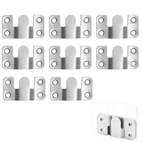 AugustknowU Kit de 8 supports flottants invisibles en acier inoxydable pour miroirs, étagères, têtes de lit, connecteurs de canapé et ancrages muraux. Utilisation de montage dissimulée (inoxydable)