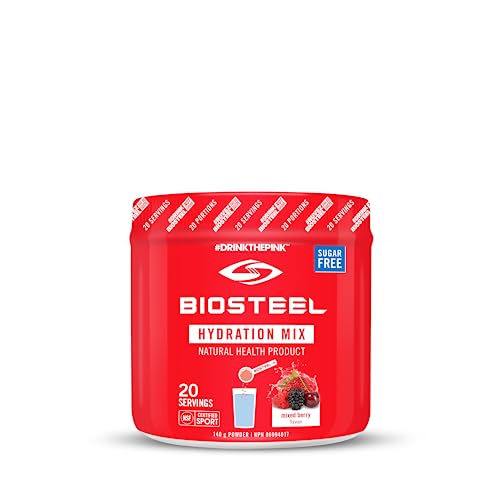 BioSteel Hydration Mix, Sugar-Free with Essential Electrolytes, Mixed Berry, 20 Servings