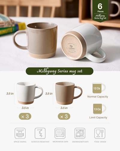 Set de 6 tazas de café Stoneware 13 oz miniatura 4