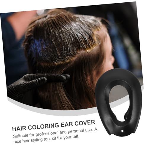 2 pairs hair dye ear covers hair coloring ear protectors for salon and diy use black earmuffs and bathing reusable and easy to clean