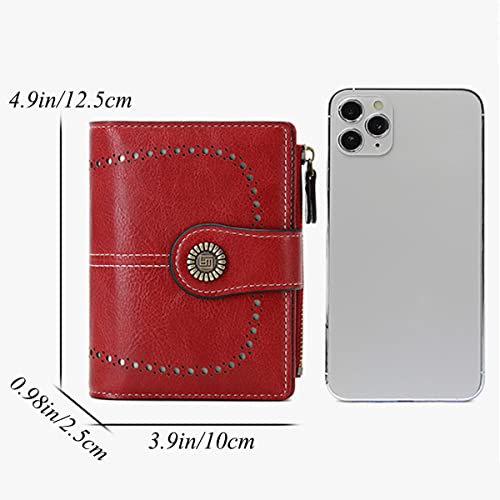 Small Women Wallet PU Leather Bifold Purse RFID Blocking Card Holder Yellow One Size(Blue)4