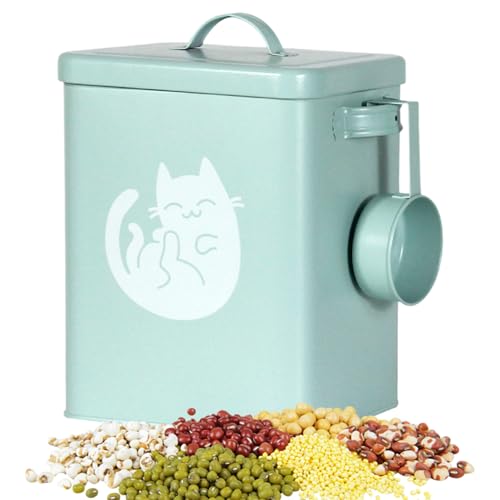 Contenedor para perros, contenedor de alimentos, dispensador hermético de almacenamiento de 6 litros con cuchara de 7.09 x 5.91 x 9.06 pulgadas para golosinas secas, organizador a prueba de humedad Contenedor para perros, contenedor de alimentos, dispensador hermético de almacenamiento de 6 litros con cuchara de 7.09 x 5.91 x 9.06 pulgadas para golosinas secas, organizador a prueba de humedad