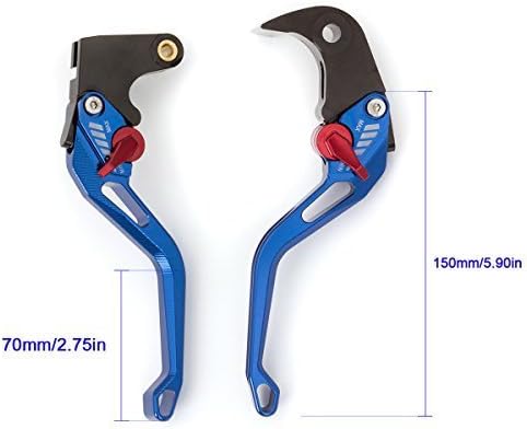 Miniatura 9 de FXCNC Palancas de freno hidráulicas ajustables cortas compatibles con X-MAX 125 250 300 XMAX300 X-MAX250 X-MAX125