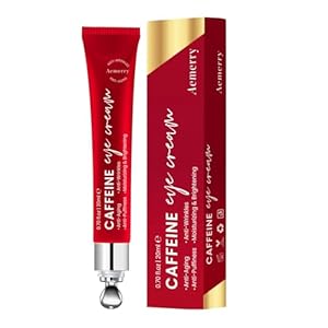 Caffeine Eye Cream Anti Aging: Eye Cream With Retinol, Vitamin E, Sodium Hyaluronate, For Wrinkles, Dark Circles, Puffiness & Fine Lines – Advanced Metal Applicator For Under Puffy Eyes And Eye Bags