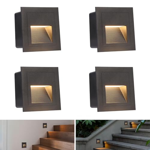 Éclairage d'escalier LED encastré 3W basse consommation blanc chaud - 2