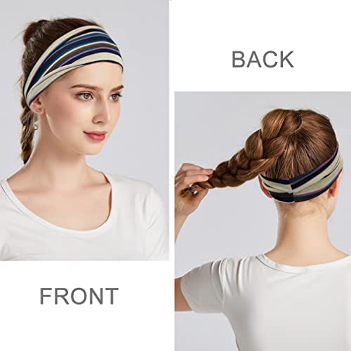 Image of YONUF 6 Pack Headbands for Women, Boho Wide Head Bands & Hair Accessories | Non Slip Soft Stretch Headband, Fashion Hair Bands for Yoga, Workout, Face Wash, Makeup, Women's Head Wraps for Daily Use