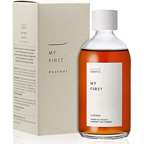 SIORIS My First Essener 2-in-1 Toner und Essenz, nur 14 Inhaltsstoffe, darunter 3 Arten von Hyaluronsäuren, Rosenwasser, Grüner Tee und Beifussextrakte Cover