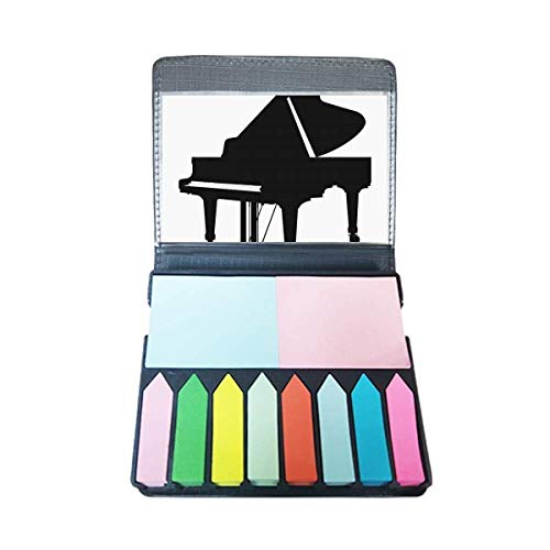 Autocollant pour piano et marqueur de page coloré motif note