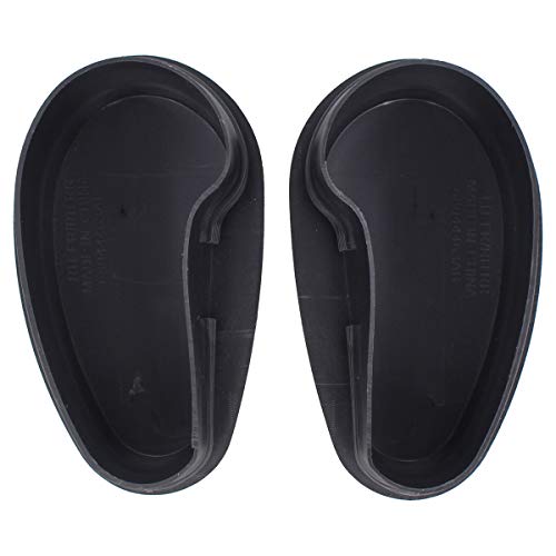 Newyall Set Of 2 Black Oval Running Board End Caps #TOP3