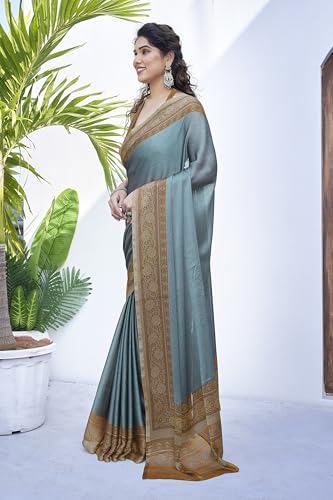 Image of MIRCHI FASHION Women Saree Ethnic Motif Print Chiffon | Breathable Lightweight Plain Weave Sari for Office and Daily Use (Available in 20 Designs)