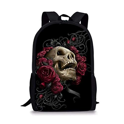 POLERO: Mochila escolar para niños pequeños  diseño de calavera