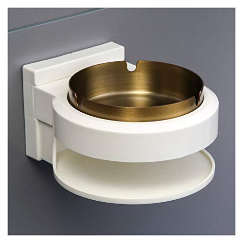 zlw-shop Cenicero Cenicero montado en la Pared Multifuncional Cenicero de Acero Inoxidable de Acero Inoxidable Perforado sin cenicero Conveniente y práctico Cenicero de Tabaco (Color : C)
