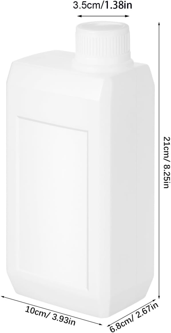 MAGICLULU Hdpe Reusable Oil Jug Bottle with Lid Empty Storage Bottle for Water Oil Liquids Acid and Alkali Resistant Compact Flat Shape for Kitchen and Workshop 8.26 X 3.93 X 2.67 in