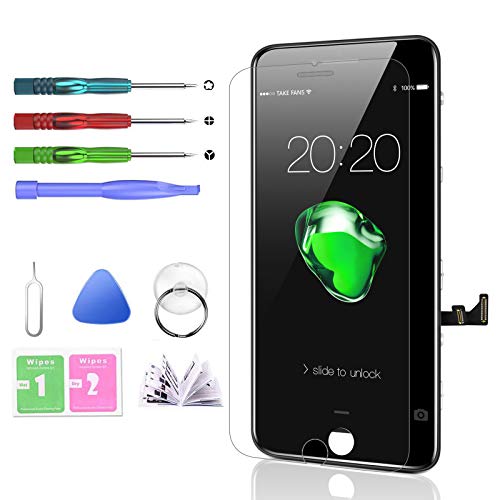 HTECHY Compatible with iPhone 8 Plus Screen Replacement Black(5.5