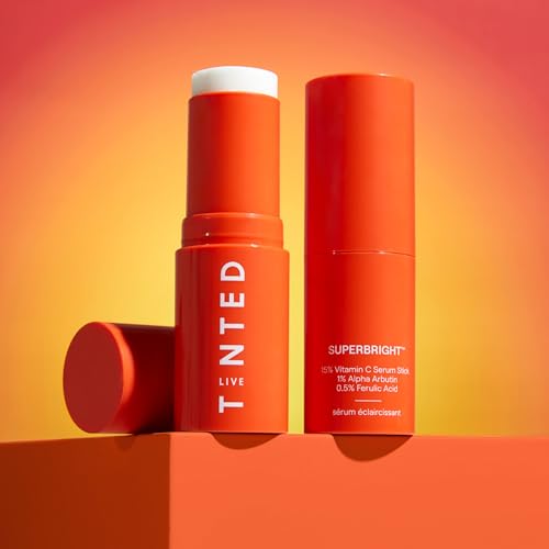 Live Tinted Superbright 15% Vitamin C Face Serum Stick - Balm to Serum Stick - Brightens Uneven Skin Tone & Texture, Targets Fine Lines & Wrinkles, 0.5 oz / 15g