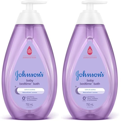 Johnson's Baby Bedtime Gentle Calming Jasmine & Lily Scented Tear-Free Baby Bath 750mL (Pack of 2)
