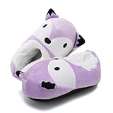 EQW Kids Slippers for Girls Boys Fuzzy House Warm Non-Slip Cute Soft Plush Indoor Bedroom Slides