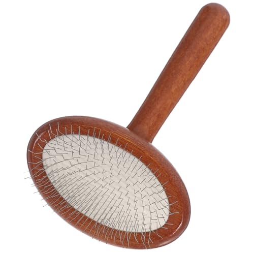 Balacoo Wooden Dog Comb for Grooming Durable Hair Brush with Stainless Steel Pins Tangle Design for Comfortable Grooming Reduces Shedding for All Dog Breeds