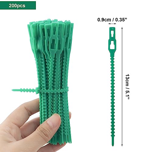 200 Piezas Cintas Ajustables para Plantas de Jardín miniatura 3
