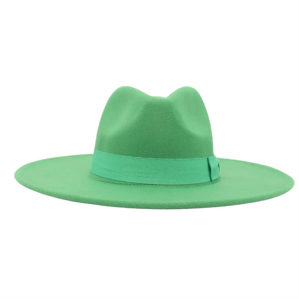 Cappello Fedora unisex a tesa larga con papillon da donna elegante per feste chiesa jazz cappello a cilindro da uomo in feltro Panama Sun Cap