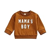 Diseño: camiseta de manga larga para bebé, suéter de manga larga, suéter con cuello redondo, sudadera de gran tamaño con estampado de carta de mamá y otoño-invierno para bebés. Perfecto como regalo de ducha para tu bebé