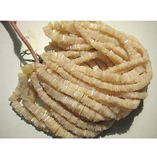 Opale rose naturelle 6mm perles Heishi carrées LKBEADS fil de 20cm pour loisirs créatifs